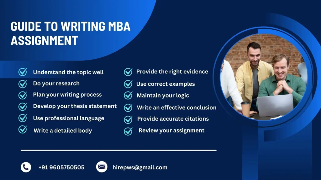 guide to writing MBA assignment