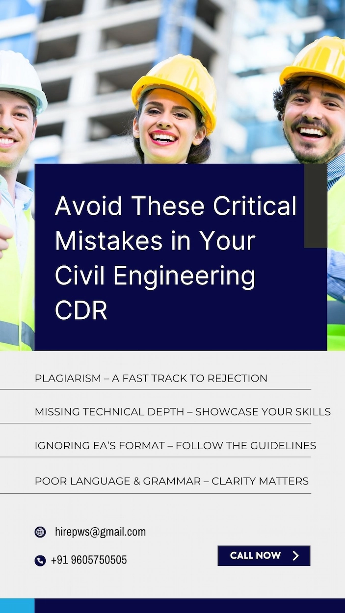 Cdr writing services for Civil engineers