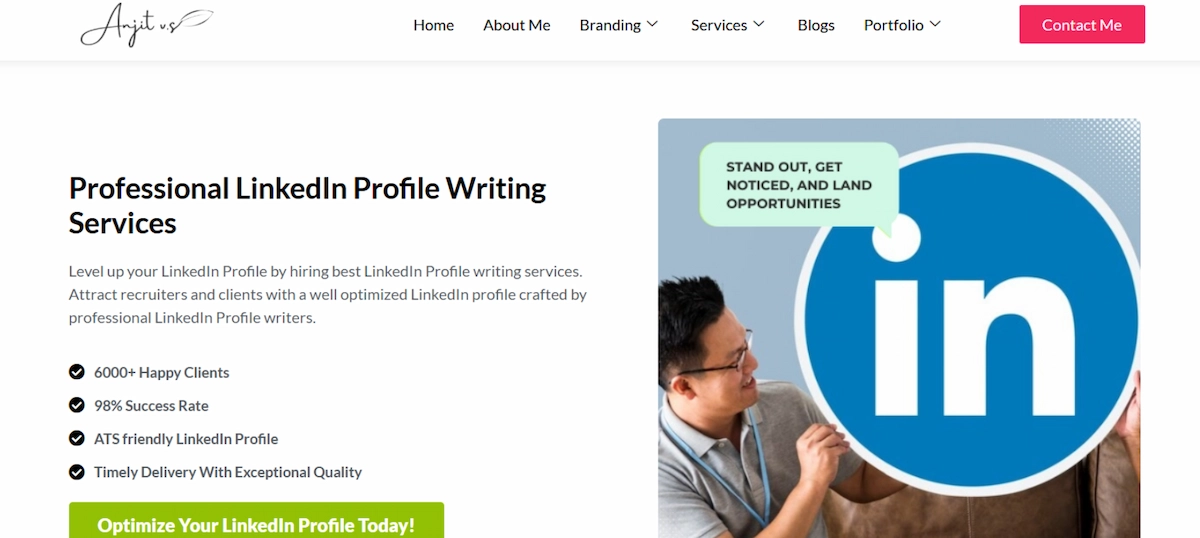 Anjit vs :T op LinkedIn Profile Writing Service In India