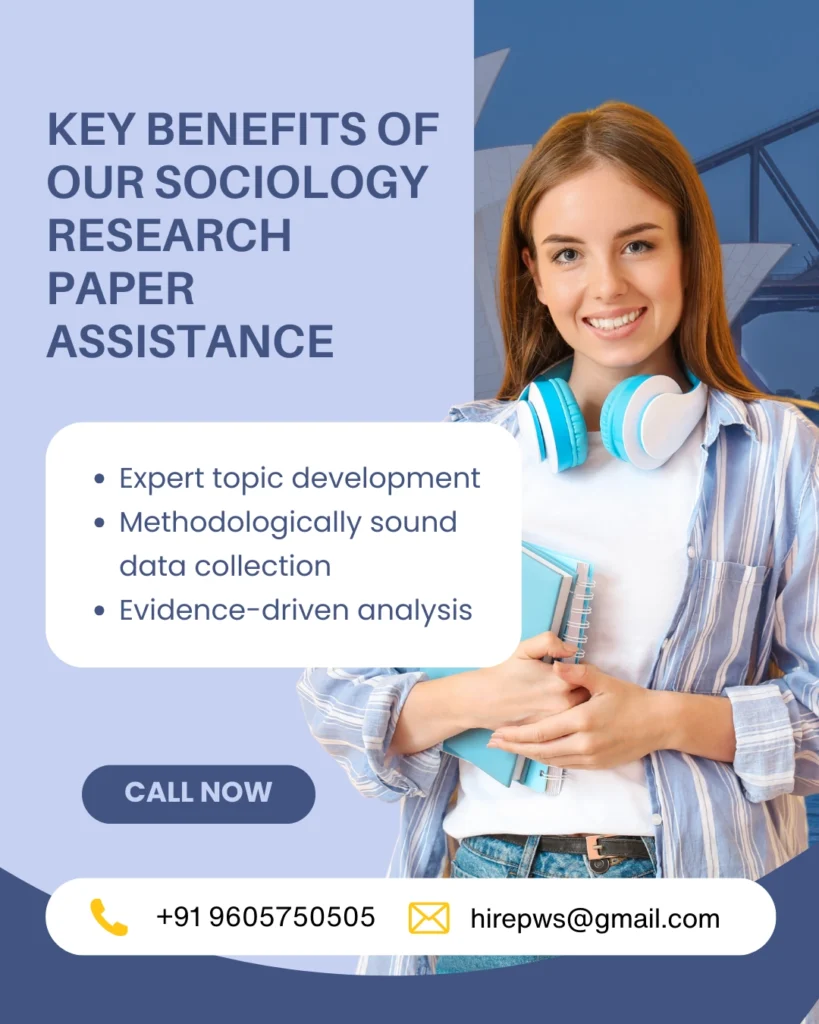 A image showing our benefits of Sociology Research Paper Help