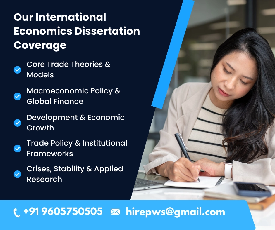 International Economics dissertation help - what we cover