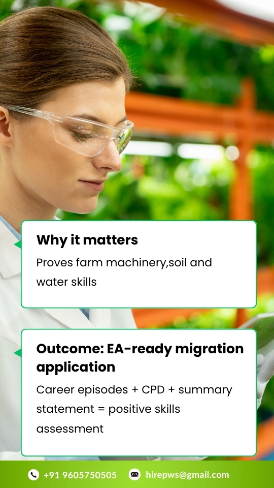 CDR Writing Help for Agricultural Engineers